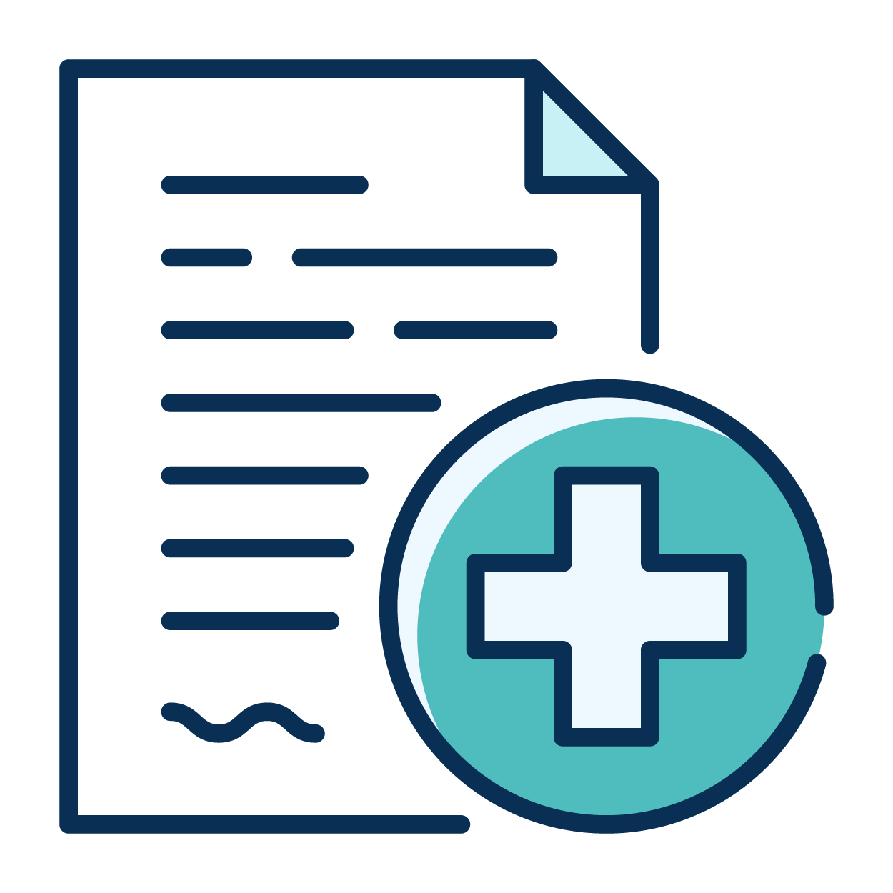 Icon Dokument mit Plussymbol