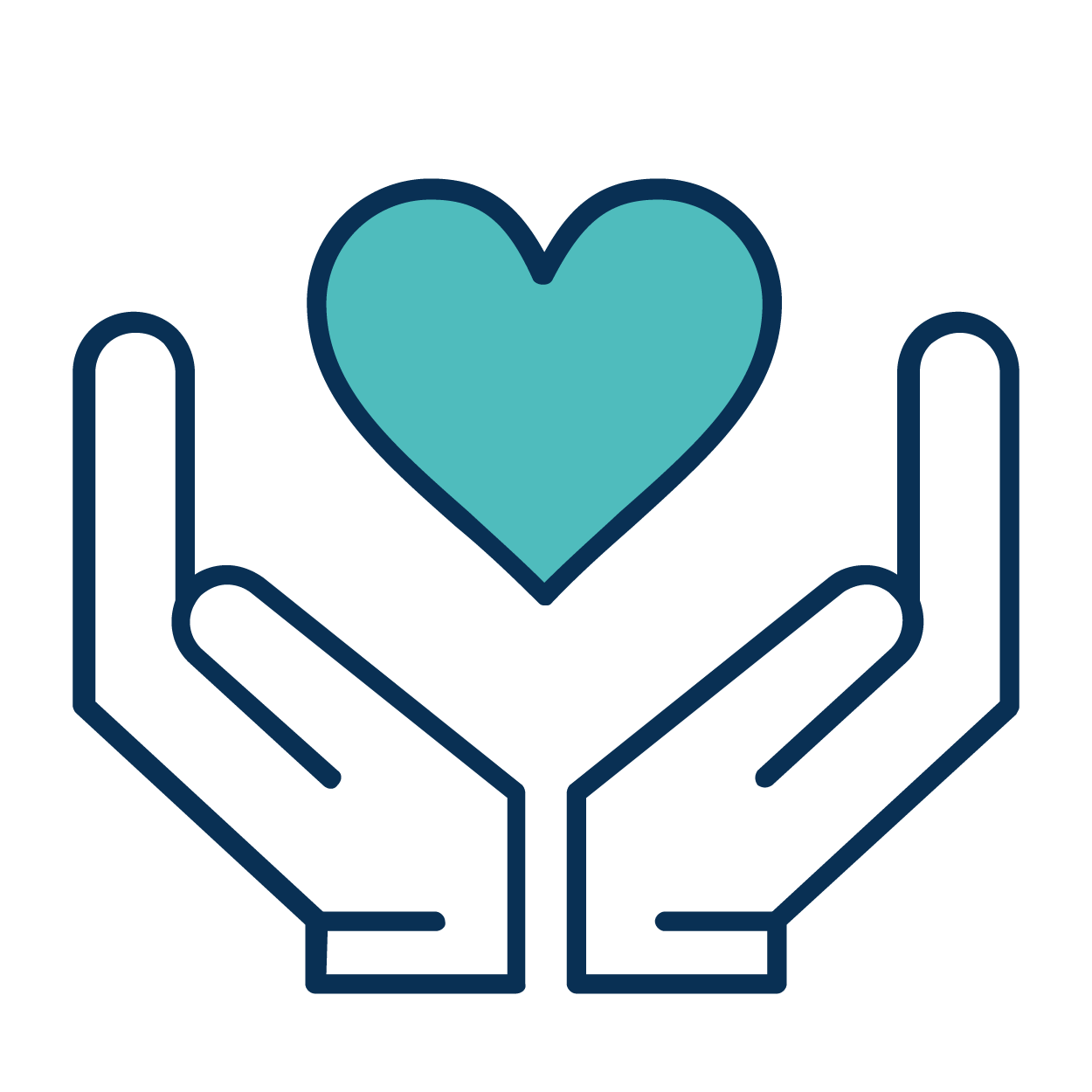 Icon Herz mit Hände