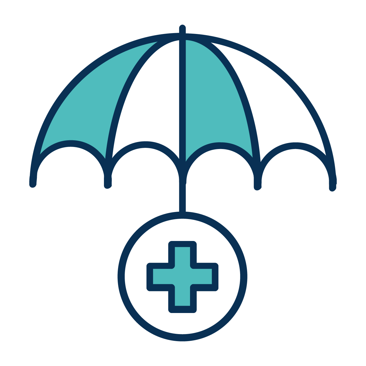 Icon Schutz Regenschirm Sicherheit